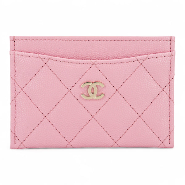 CHANEL Classic Card Holder in Pink Caviar - Dearluxe.com