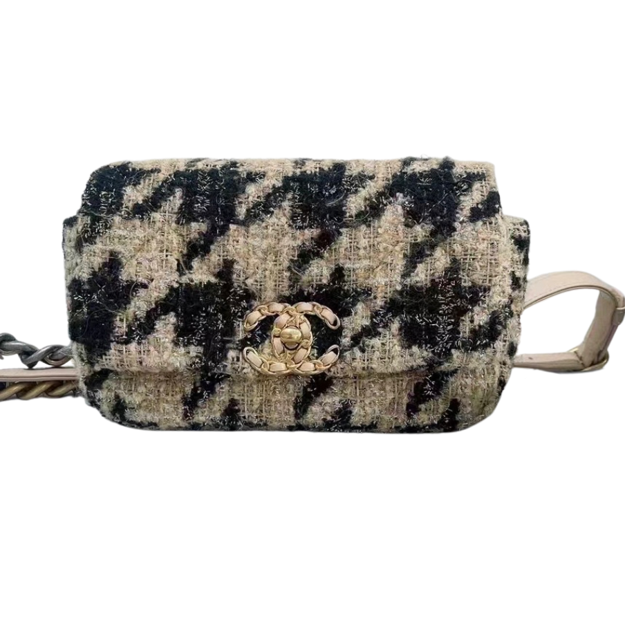 Chanel tweed belt best sale bag