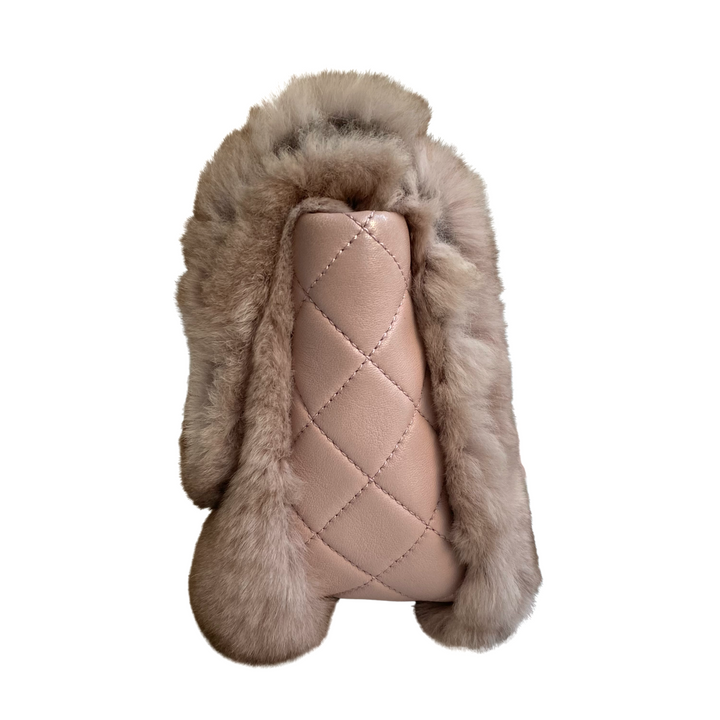 CHANEL Ombré Brown Orylag Rabbit Fur Medium Flap Bag - Dearluxe.com