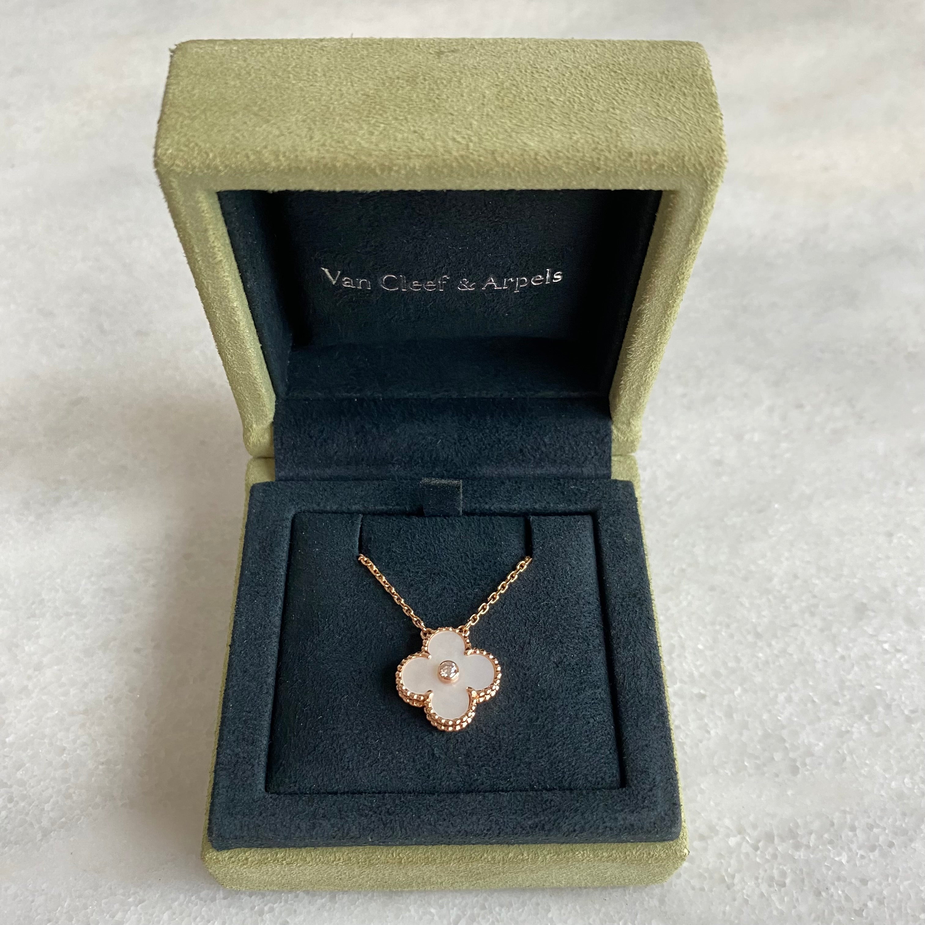 VAN CLEEF & ARPELS Vintage Alhambra 2012 Holiday Diamond Pendant