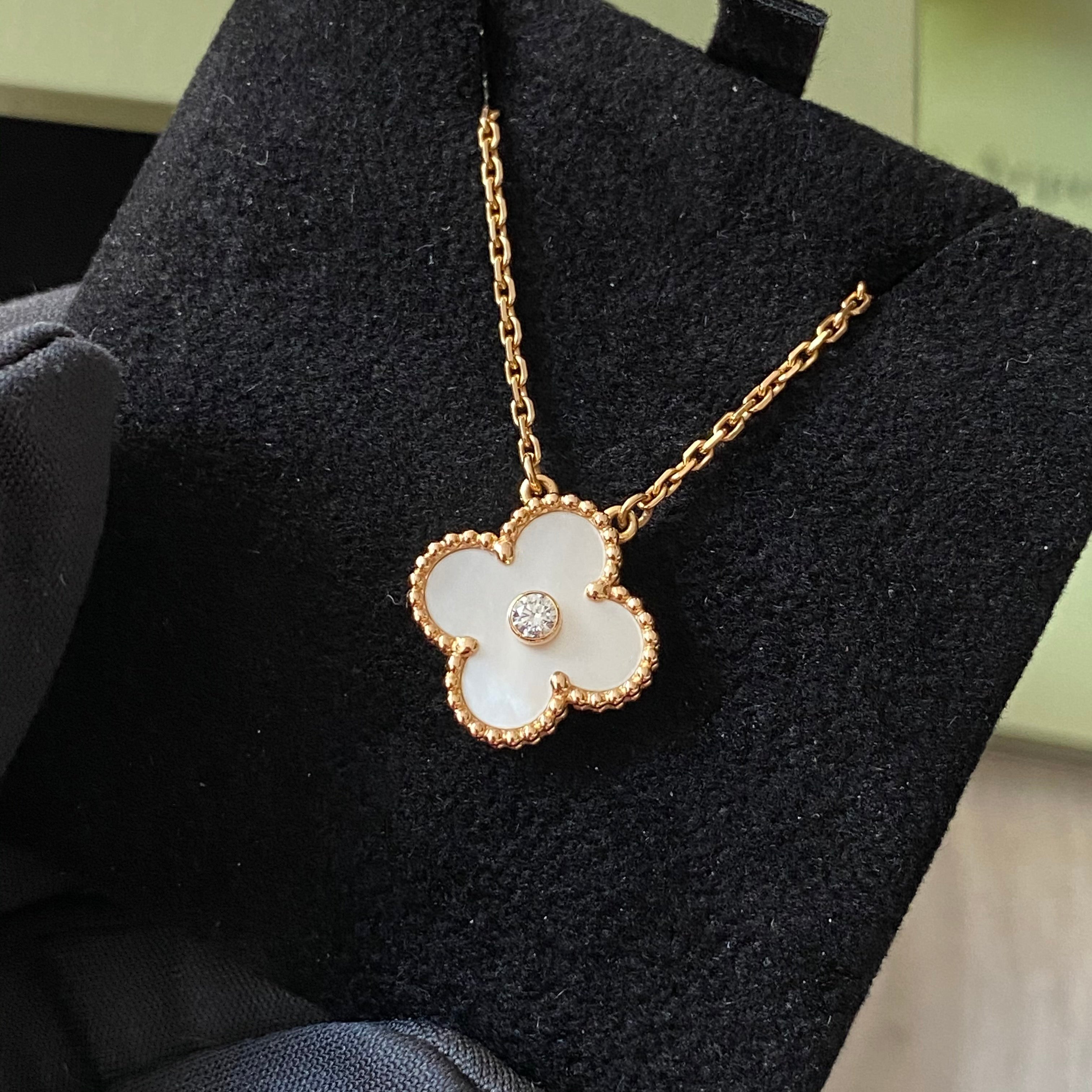 VAN CLEEF & ARPELS Vintage Alhambra 2012 Holiday Diamond Pendant