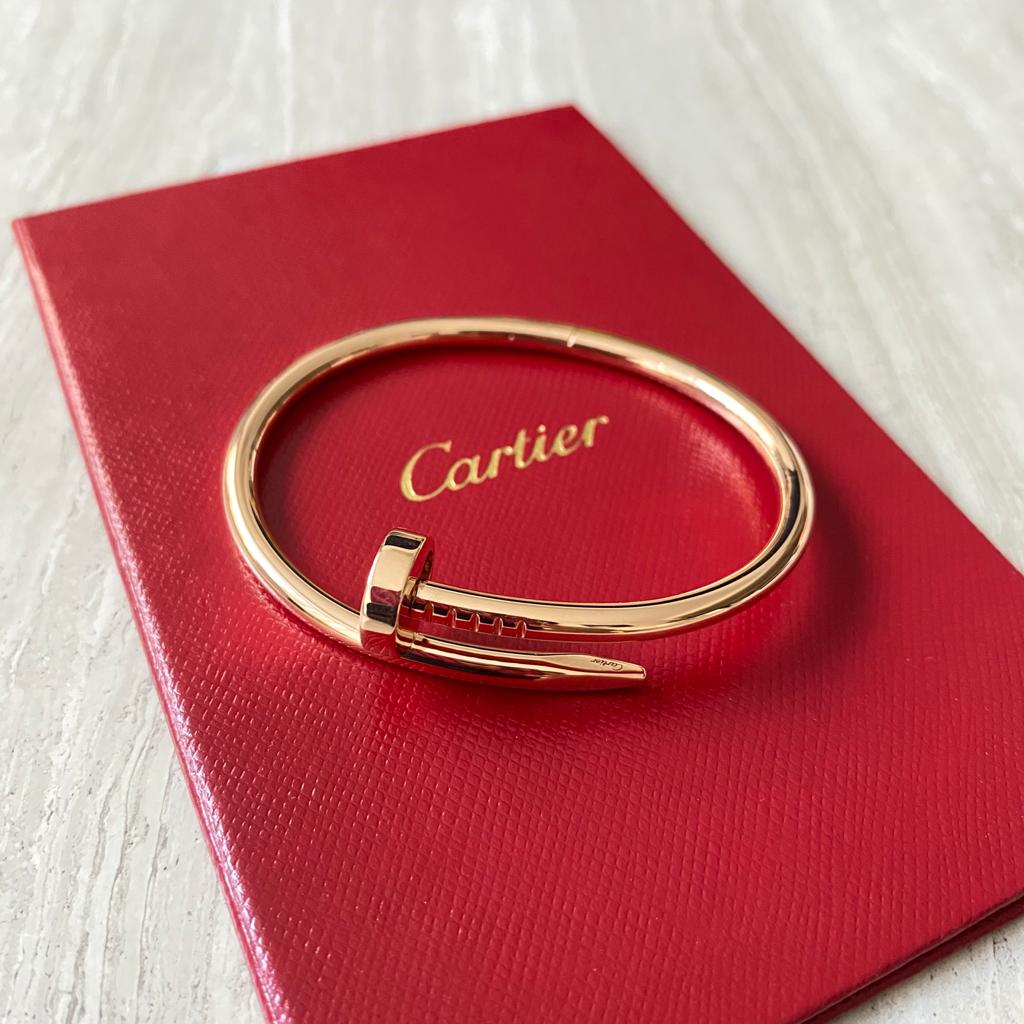 Cartier Juste un Clou (JUC) Nail Bracelet in Pink Gold (Medium model):  Details & Try-on 