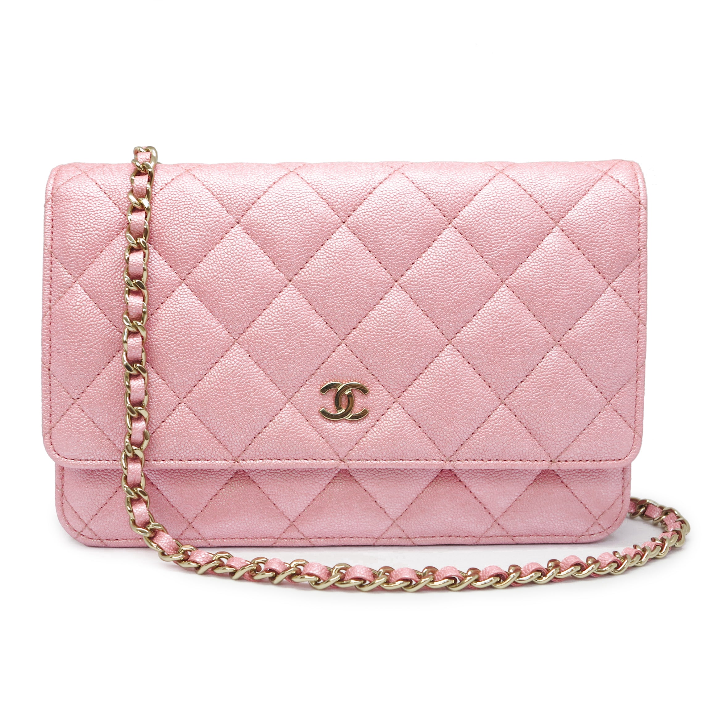 Chanel Wallet On Chain WOC Pink Iridescent Caviar Gold Hardware – Madison  Avenue Couture