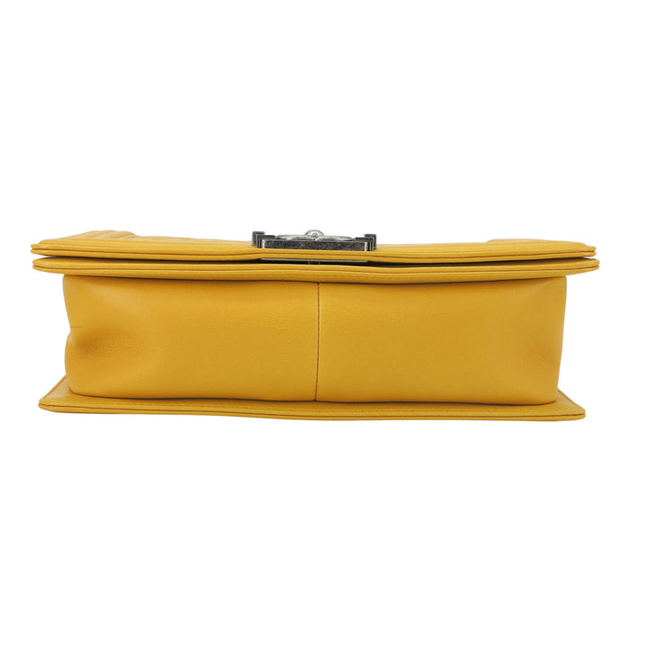 CHANEL Medium Boy Flap Bag in Yellow Lambskin - Dearluxe.com