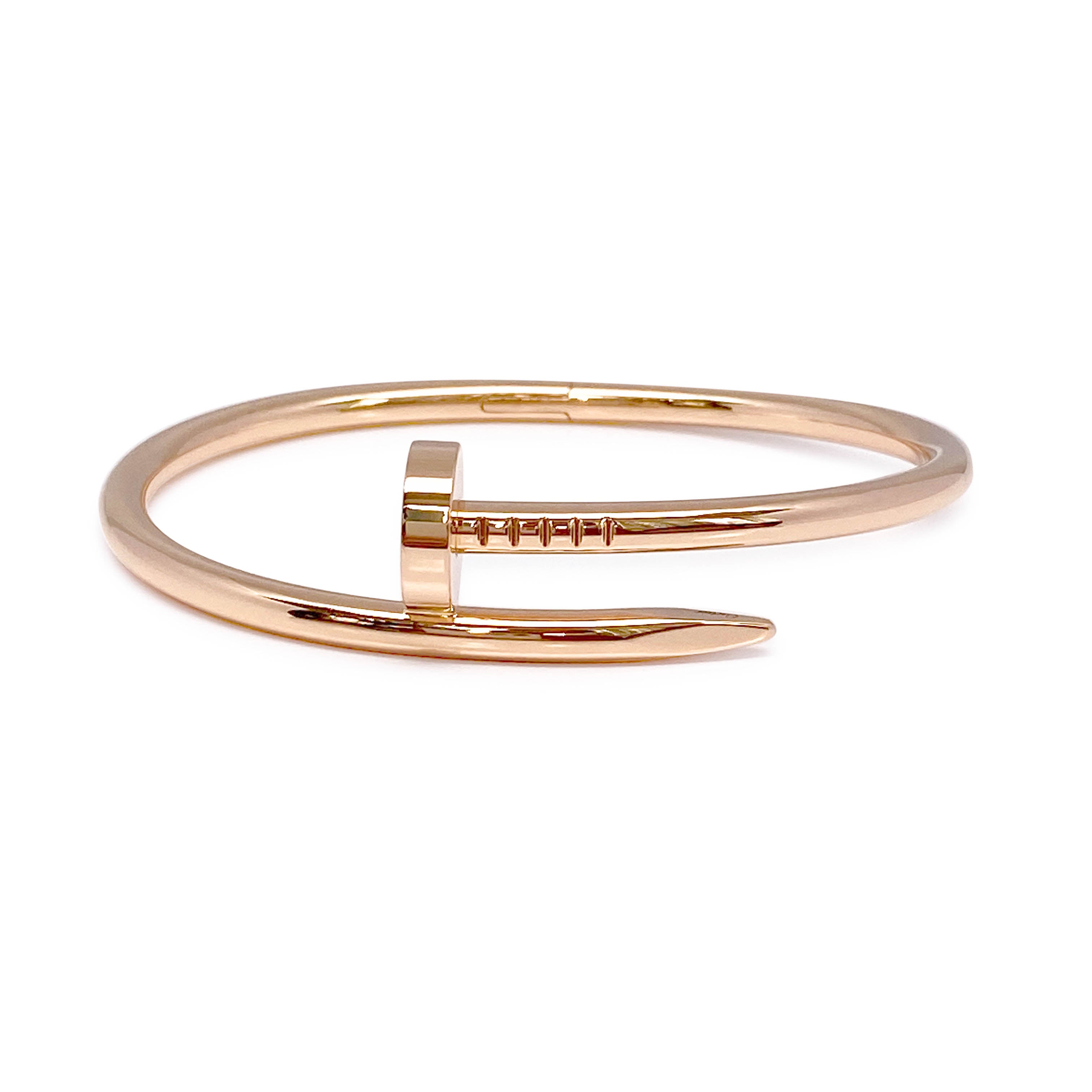 Cartier Juste un Clou (JUC) Nail Bracelet in Pink Gold (Medium model):  Details & Try-on 