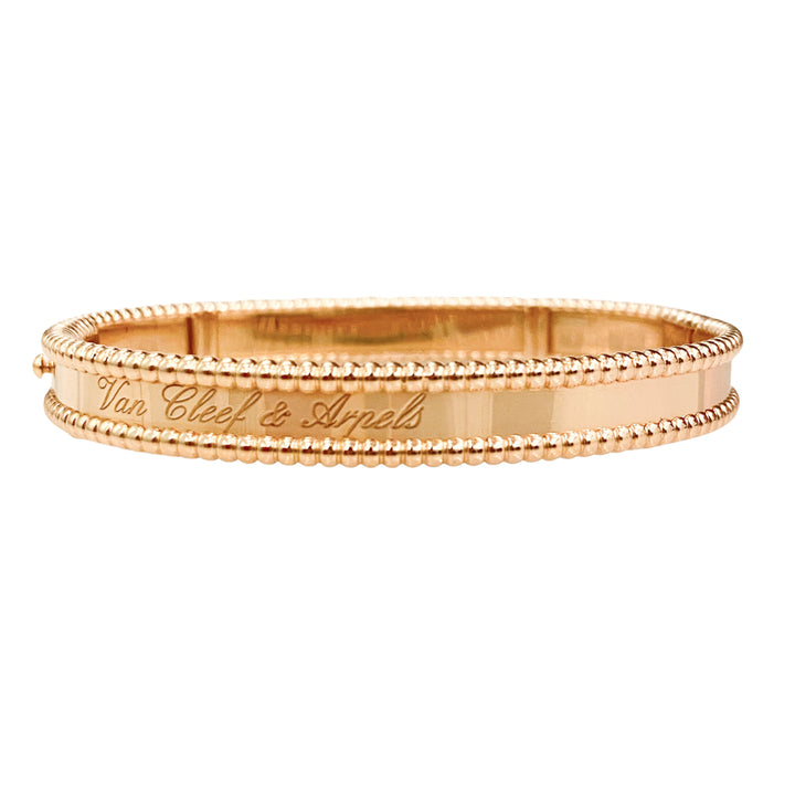 VAN CLEEF & ARPELS Perlée Signature Bracelet Small Model 18k Pink Gold - Dearluxe.com