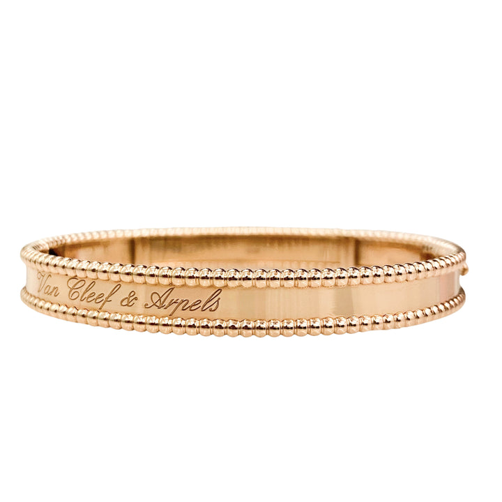 VAN CLEEF & ARPELS Perlée Signature Bracelet Small Model 18k Pink Gold - Dearluxe.com