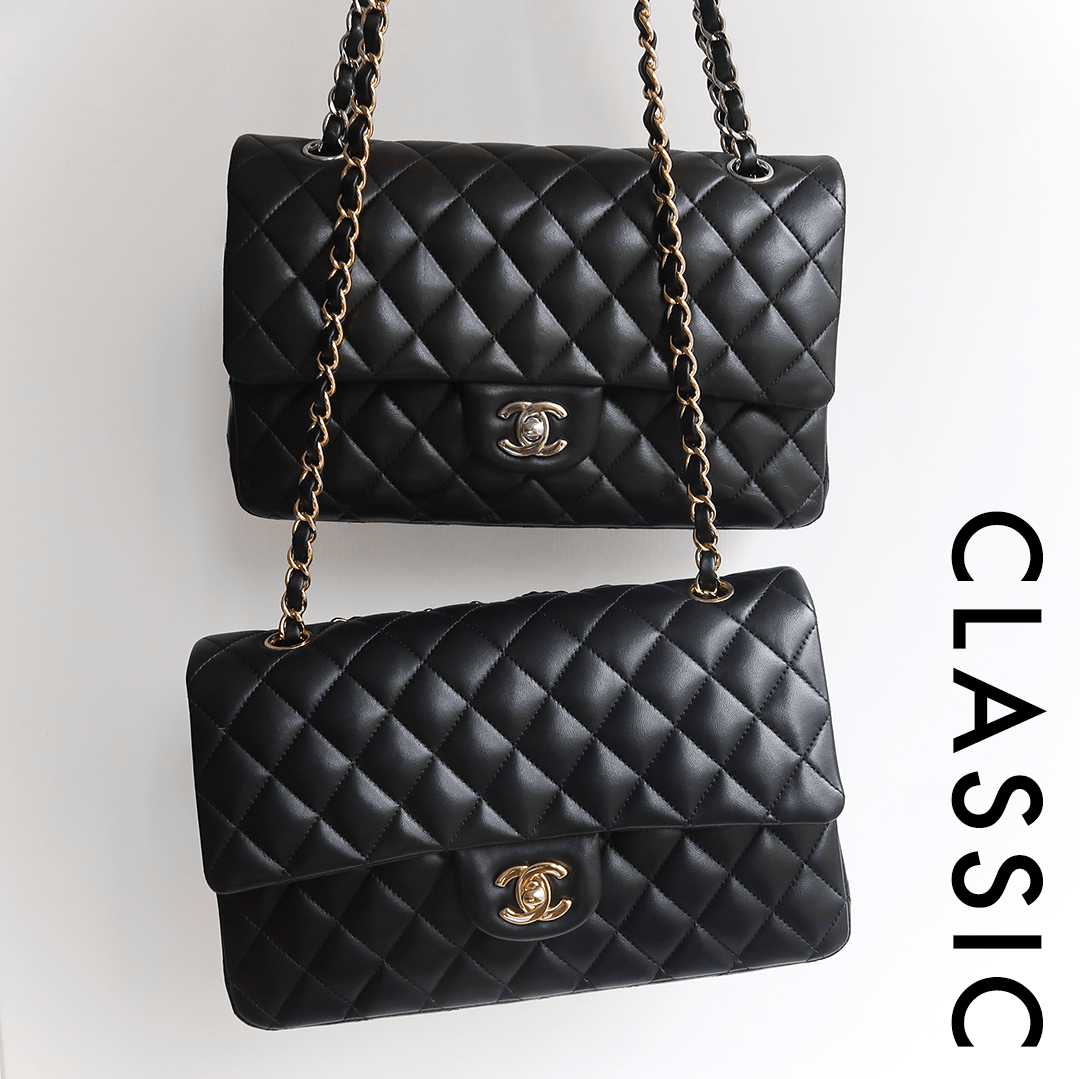 Chanel 18b Raspberry Dark Pink Lambskin Medium Classic Double Flap Bag | Dearluxe