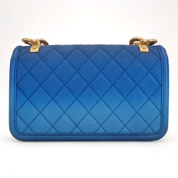 CHANEL Sunset On The Sea Small Flap Bag in Blue Caviar - Dearluxe.com