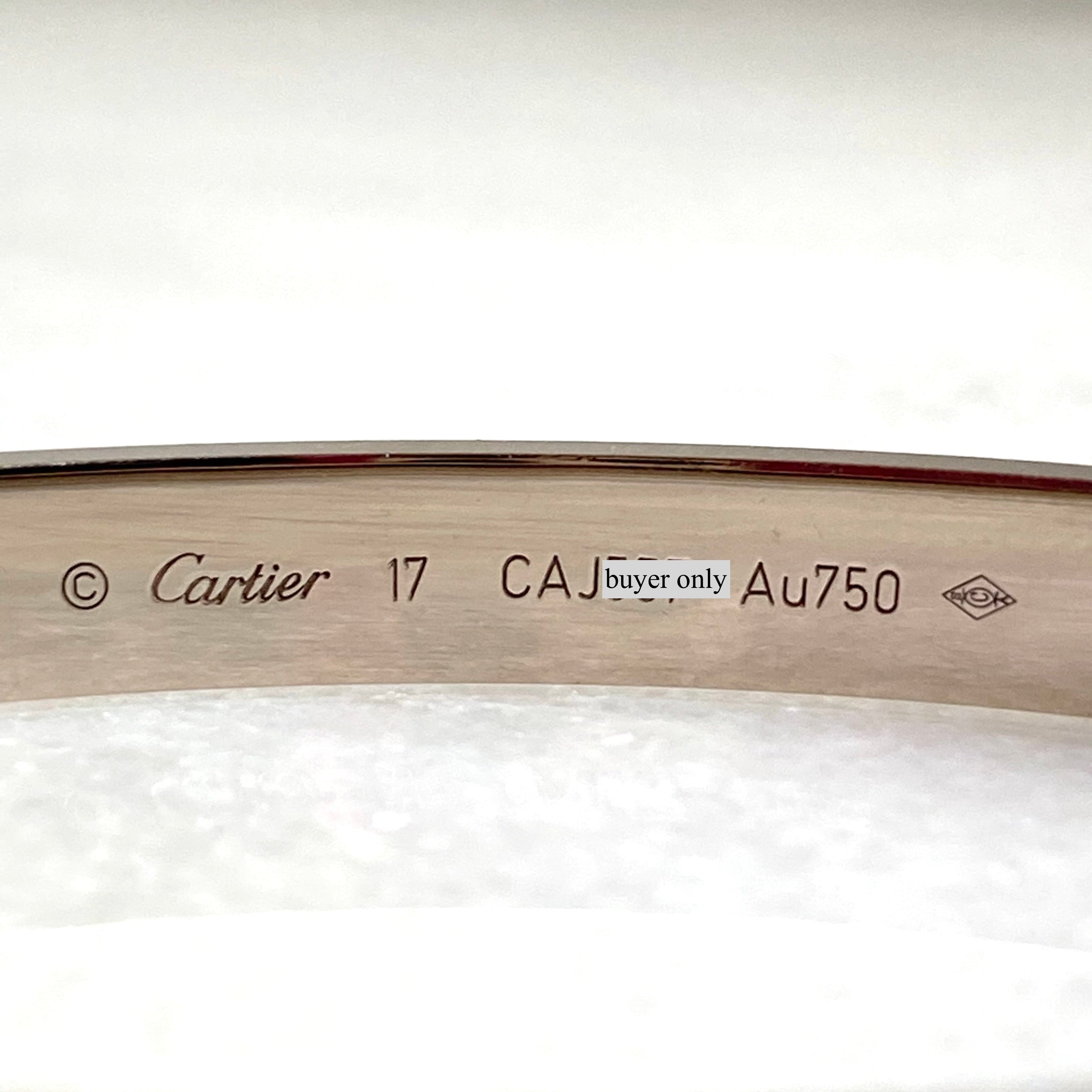 Cartier love bracelet hotsell 750 17 ip 6688