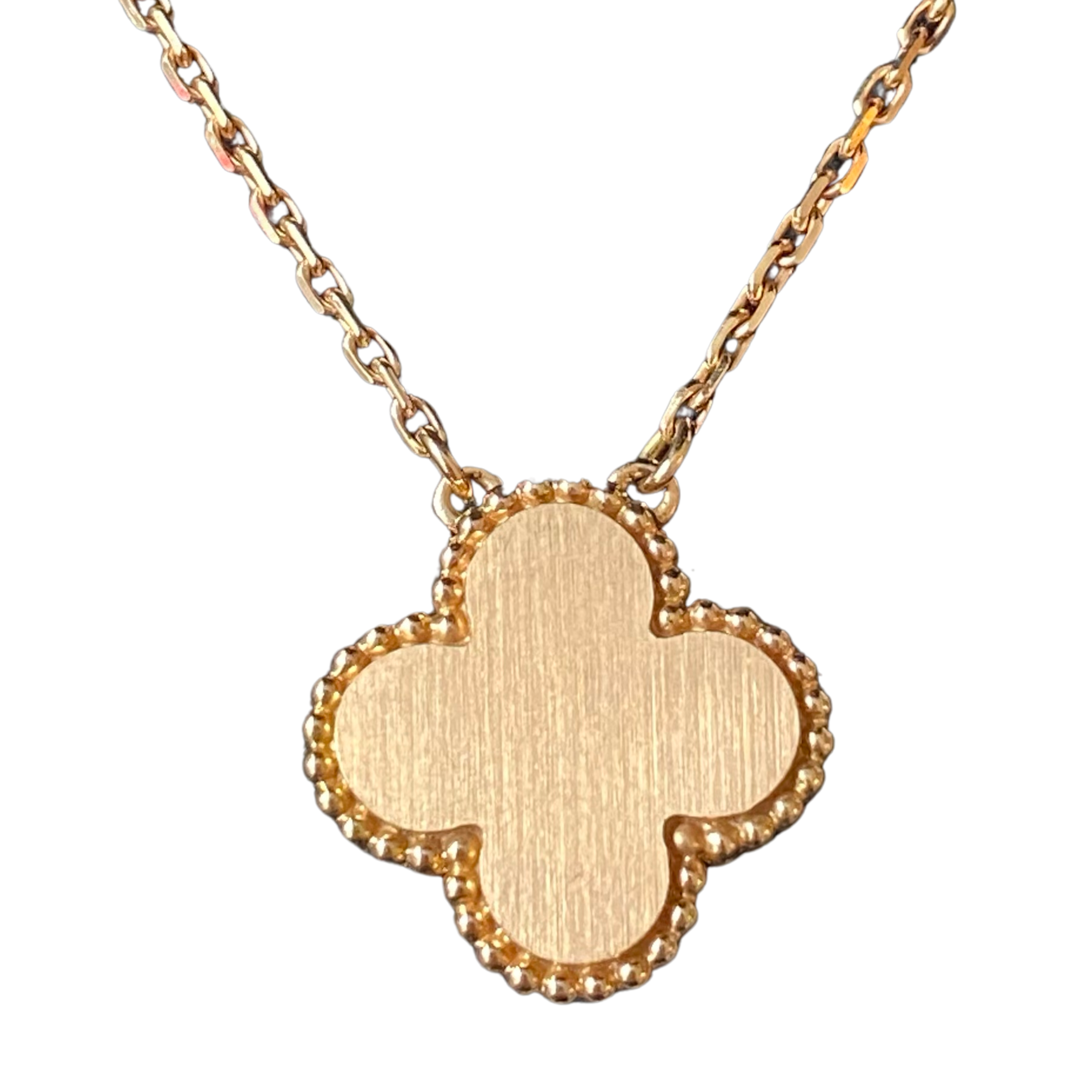 Van Cleef & Arpels VCA Vintage Alhambra 10 Motif Necklace in Hammered –  Brands Lover