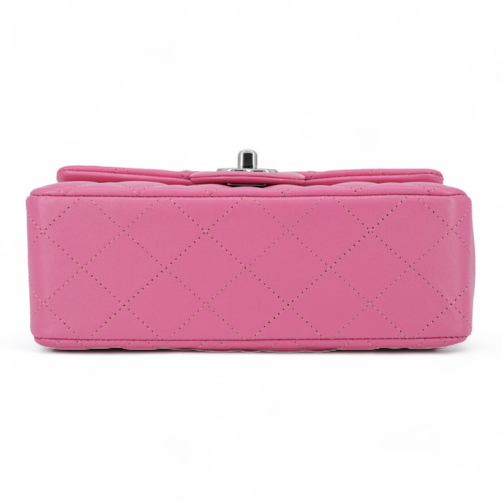 CHANEL 19C Bubble Pink Lambskin Mini Rectangular Flap Bag - Dearluxe.com