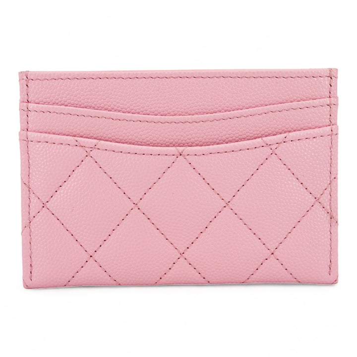 CHANEL Classic Card Holder in Pink Caviar - Dearluxe.com