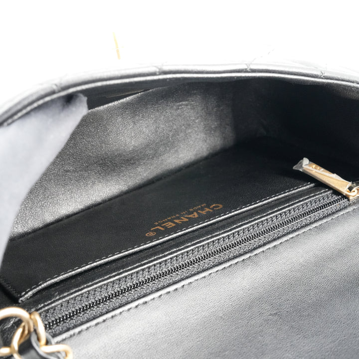 CHANEL Black Lambskin Lucky Charms Mini Rectangular Flap Bag - Dearluxe.com