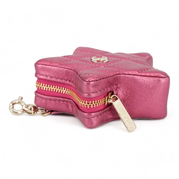 CHANEL 24C Pink Mirror Calfskin Mini Flap Bag with Star Coin Purse - Dearluxe.com