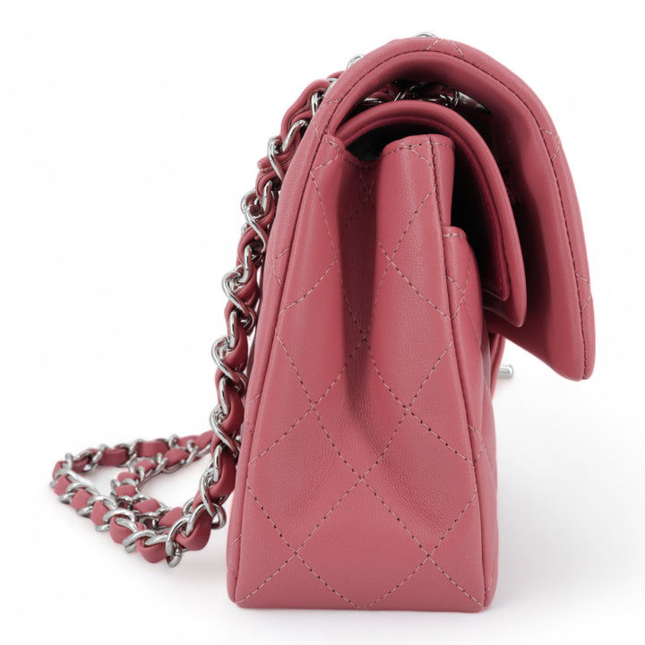 CHANEL Small Classic Double Flap Bag in 19B Pink Lambskin - Dearluxe.com