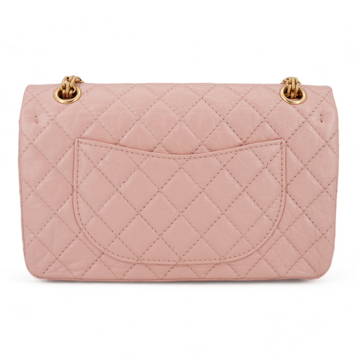 CHANEL Reissue Flap Bag Size 225 in 19P Pink Aged Calfskin