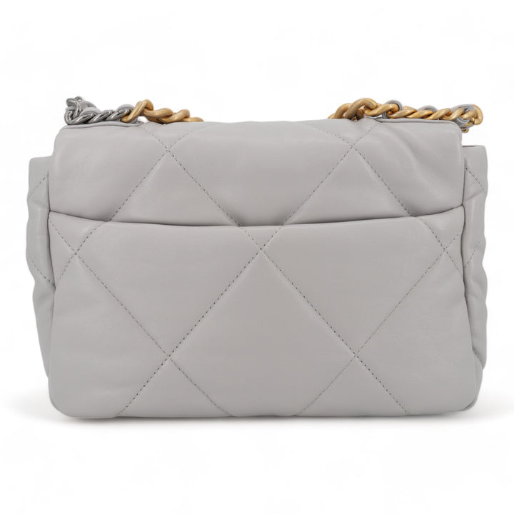 CHANEL CHANEL 19 Small Flap Bag in 21A Grey Lambskin - Dearluxe.com