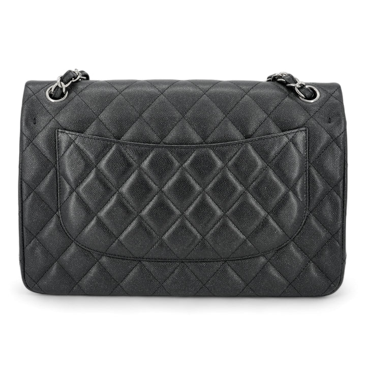 CHANEL Jumbo Classic Double Flap Bag in 18C Iridescent Black Caviar - Dearluxe.com