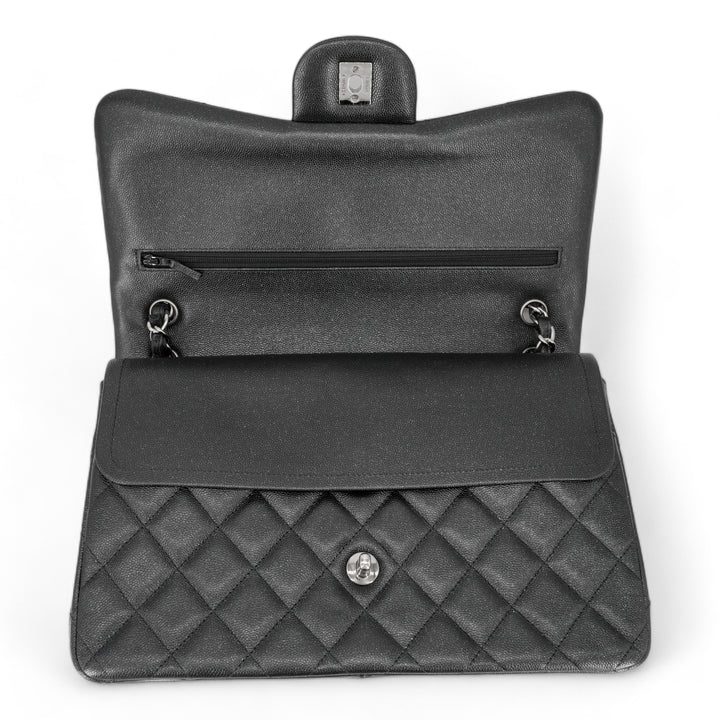 CHANEL Jumbo Classic Double Flap Bag in 18C Iridescent Black Caviar - Dearluxe.com