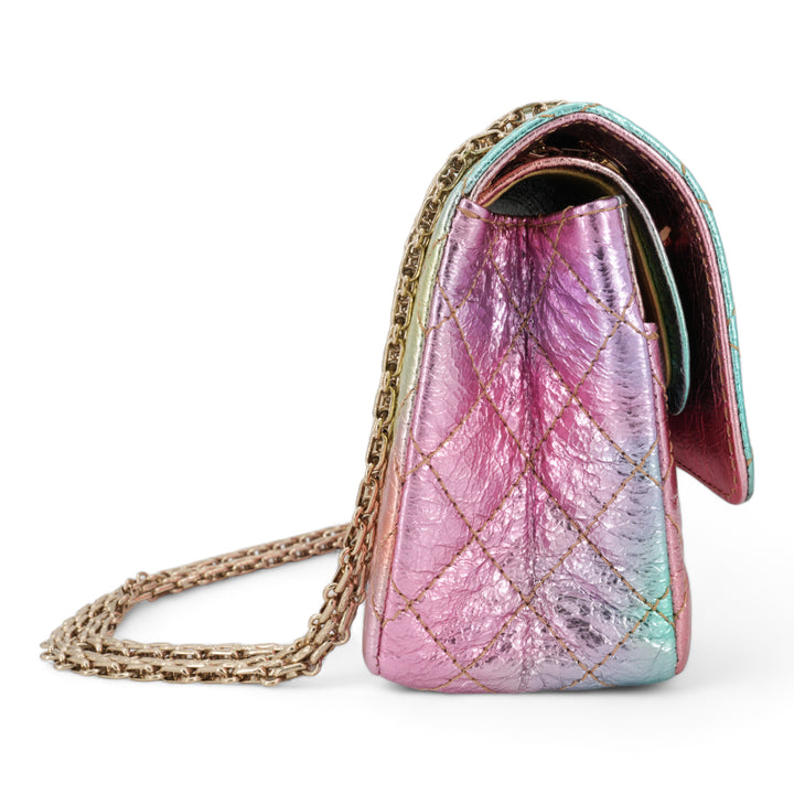 CHANEL 20A Rainbow Metallic 2.55 Reissue Flap Bag Size 225 - Dearluxe.com