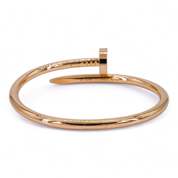 CARTIER Juste Un Clou Bracelet in 18k Pink Gold Sz 15 - Dearluxe.com