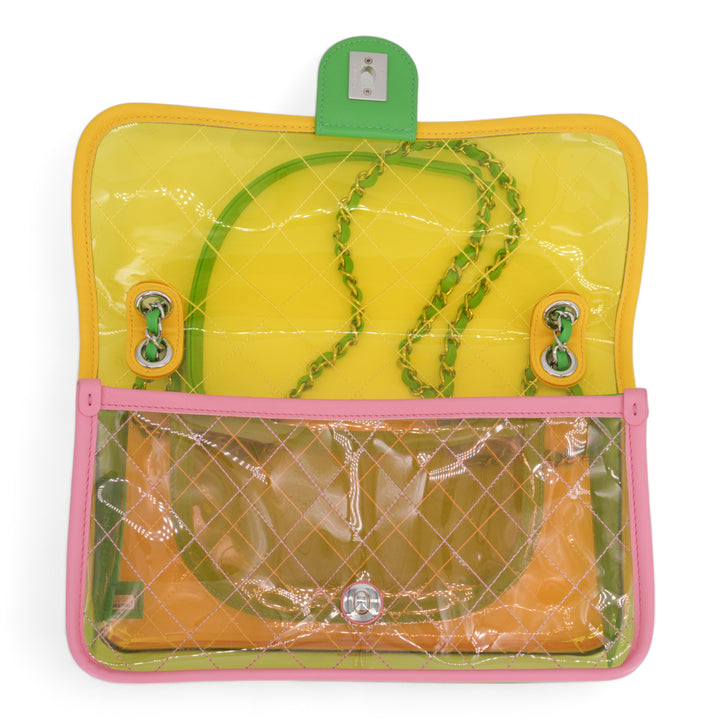 CHANEL Coco Splash Yellow PVC Medium Flap Bag - Dearluxe.com