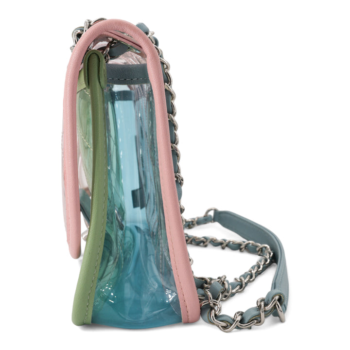 CHANEL Coco Splash PVC Medium Flap Bag Pink Blue Green - Dearluxe.com