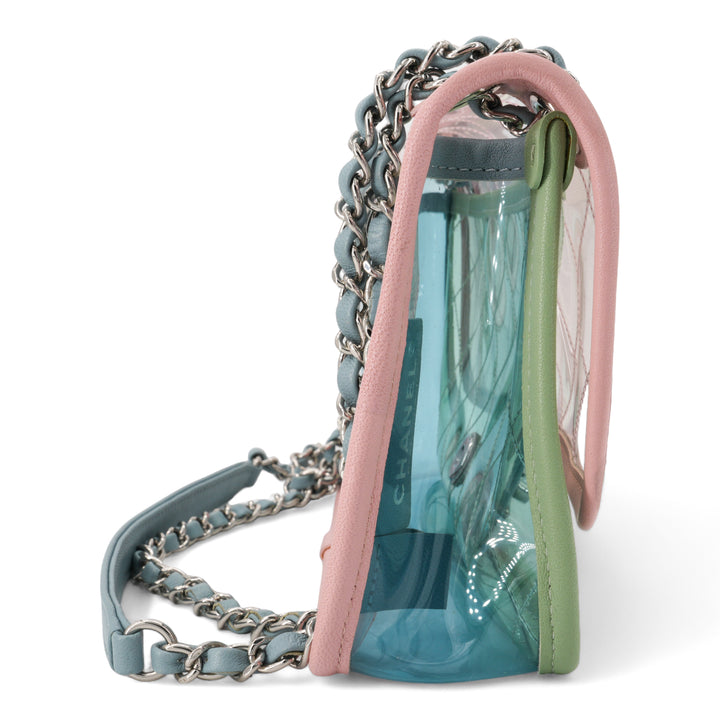 CHANEL Coco Splash PVC Medium Flap Bag Pink Blue Green - Dearluxe.com