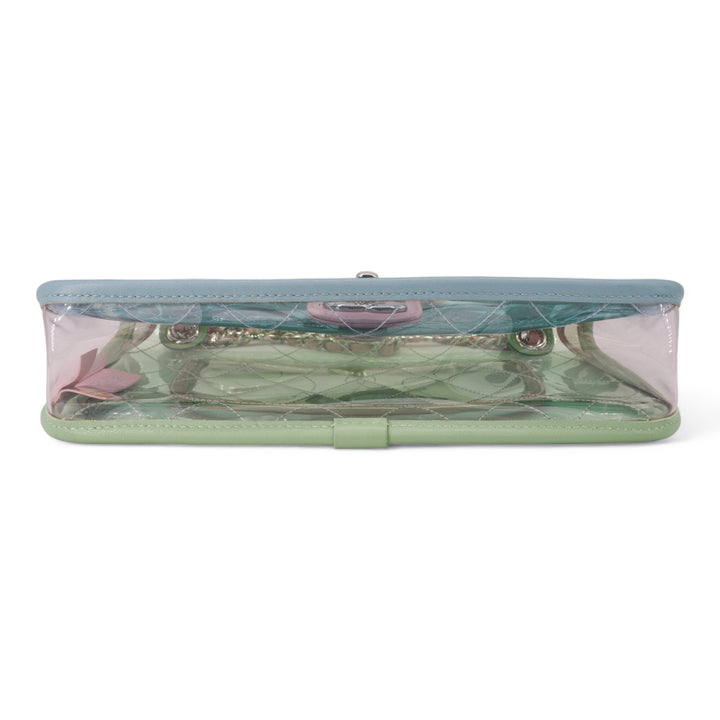 CHANEL Coco Splash PVC Medium Flap Bag Green Blue Pink - Dearluxe.com