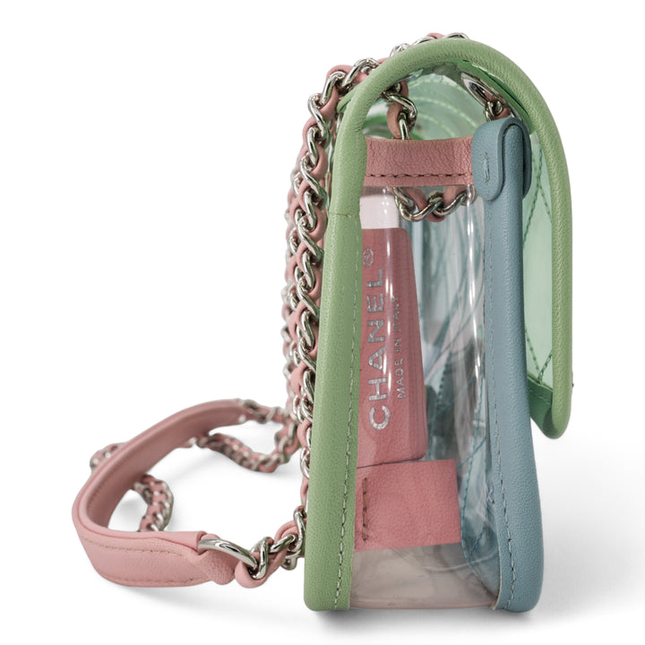 CHANEL PVC Coco Splash Mini Flap Bag Green Pink Blue - Dearluxe.com