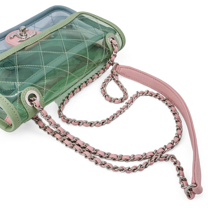 CHANEL PVC Coco Splash Mini Flap Bag Green Pink Blue - Dearluxe.com