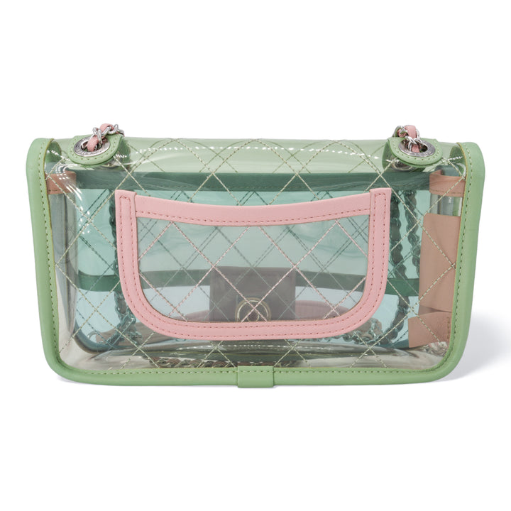 CHANEL PVC Coco Splash Mini Flap Bag Green Pink Blue - Dearluxe.com