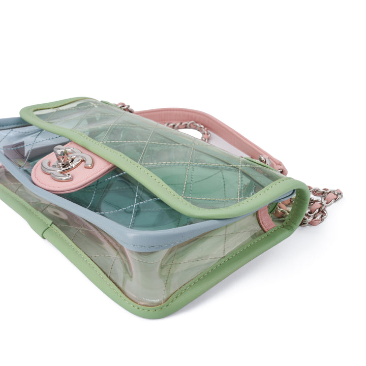 CHANEL PVC Coco Splash Mini Flap Bag Green Pink Blue - Dearluxe.com