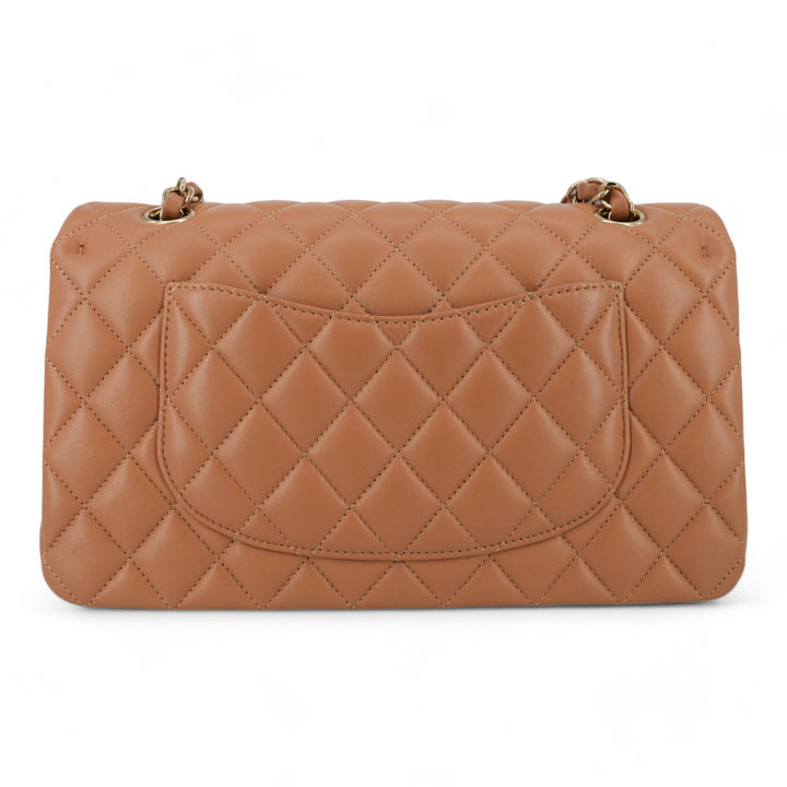 CHANEL 21P Caramel Lambskin Medium Classic Double Flap Bag | Dearluxe