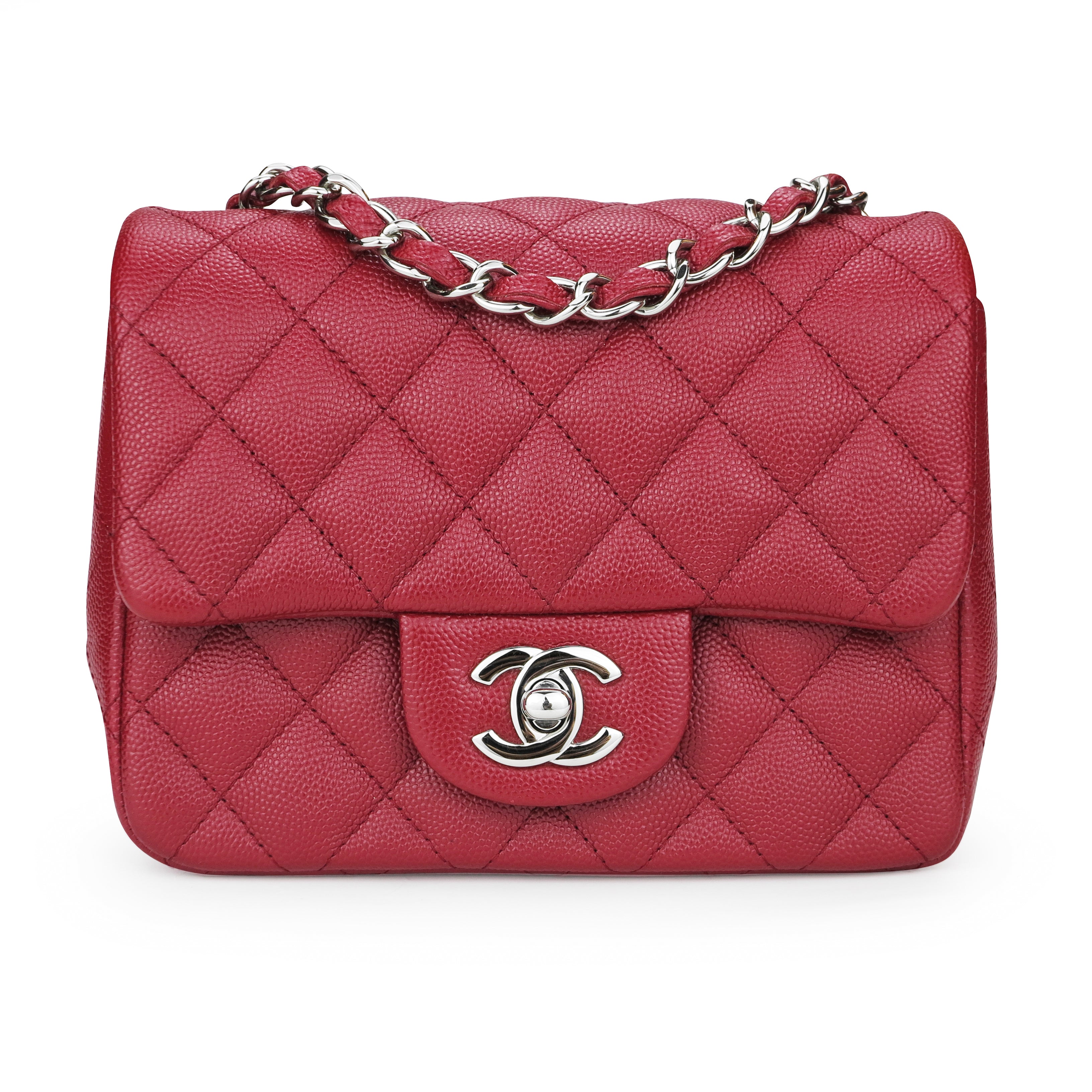 Chanel - Classic Flap Bag - Medium - Velvet Red - CGHW - Pre-Loved | Bagista