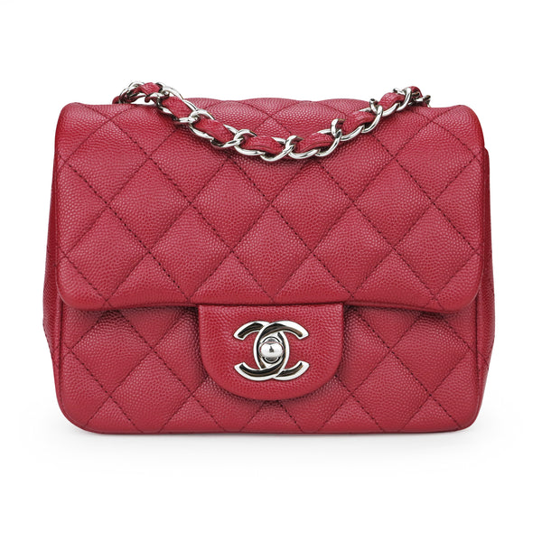 New Chanel 22P Hot Rose Pink Barbie Raspberry Caviar Small Flap