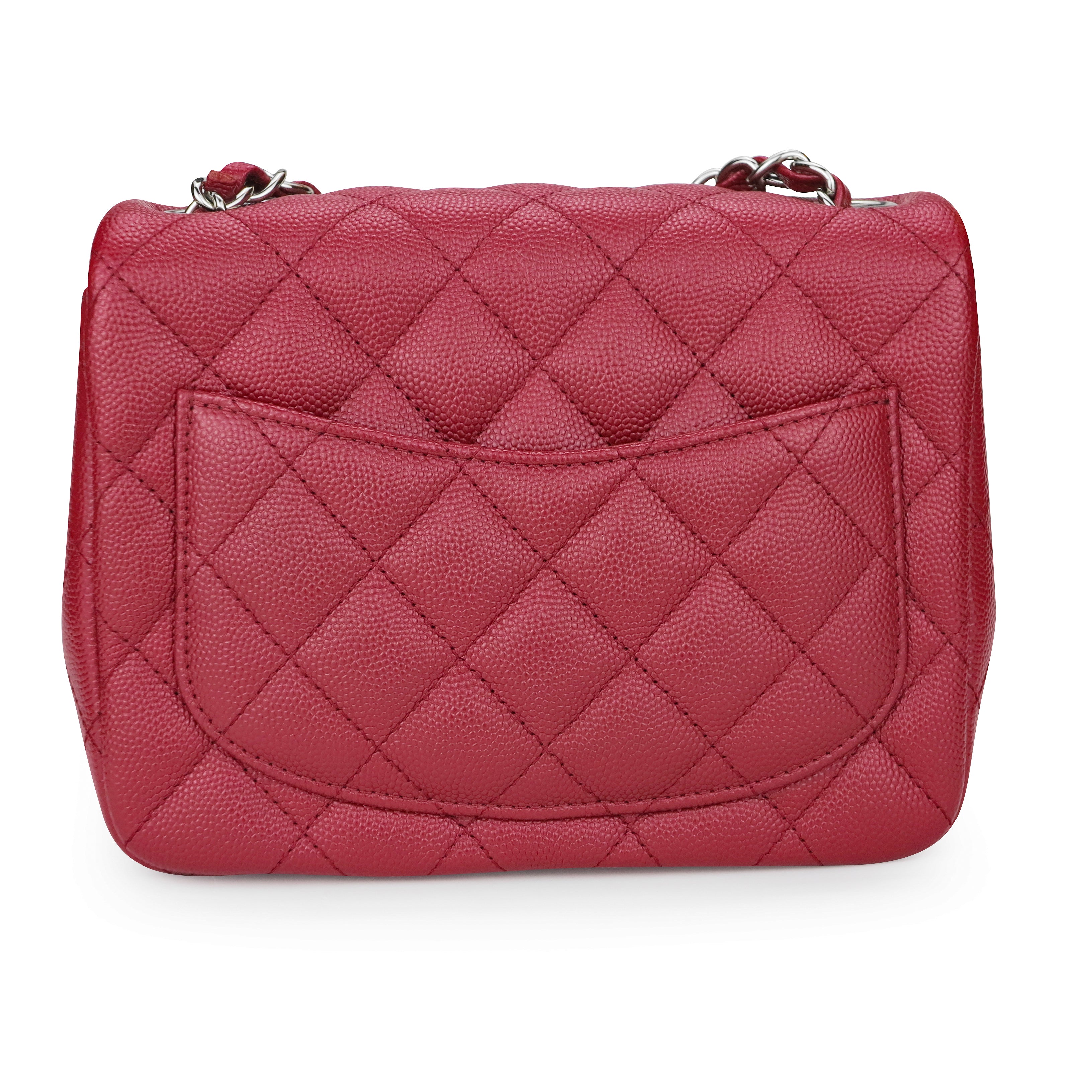 Chanel square mini on sale red