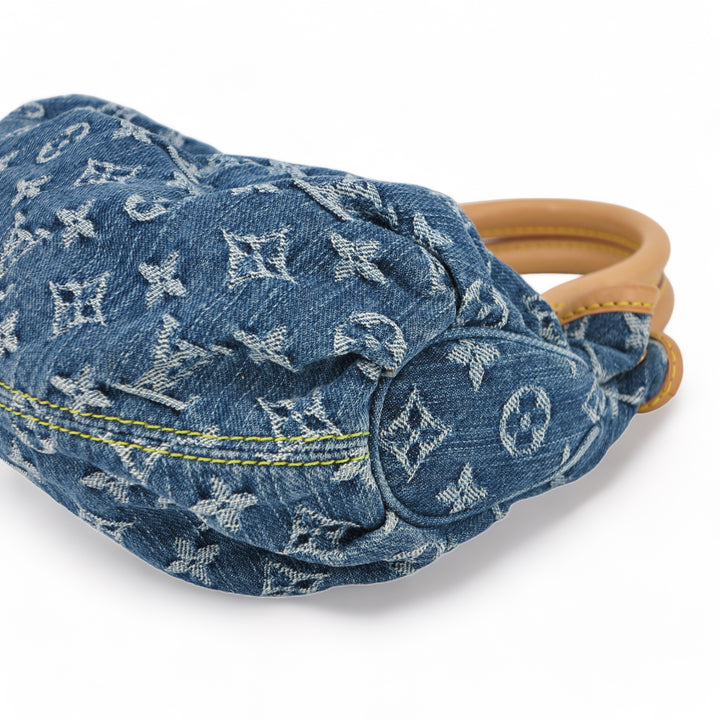 Pleaty handbag Louis Vuitton Blue in Denim - Jeans - 31260477