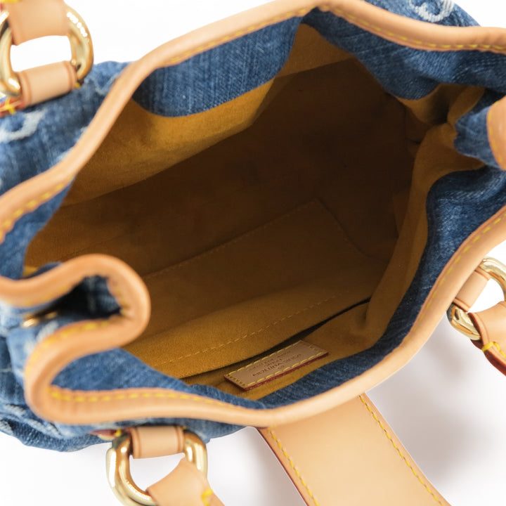 Pleaty handbag Louis Vuitton Blue in Denim - Jeans - 31987467