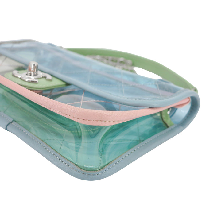 CHANEL PVC Coco Splash Mini Flap Bag Pink Green Blue