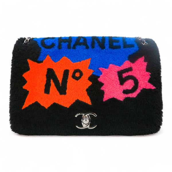 CHANEL Pop Art No.5 Shearling Maxi Flap Bag - Dearluxe.com