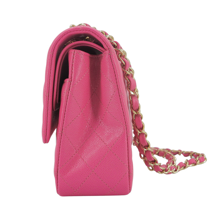 CHANEL 19C Barbie Pink Caviar Medium Classic Flap Bag - Dearluxe.com
