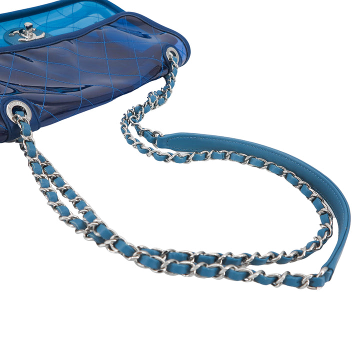 Chanel Coco Splash Blue PVC Medium Flap Bag | Dearluxe