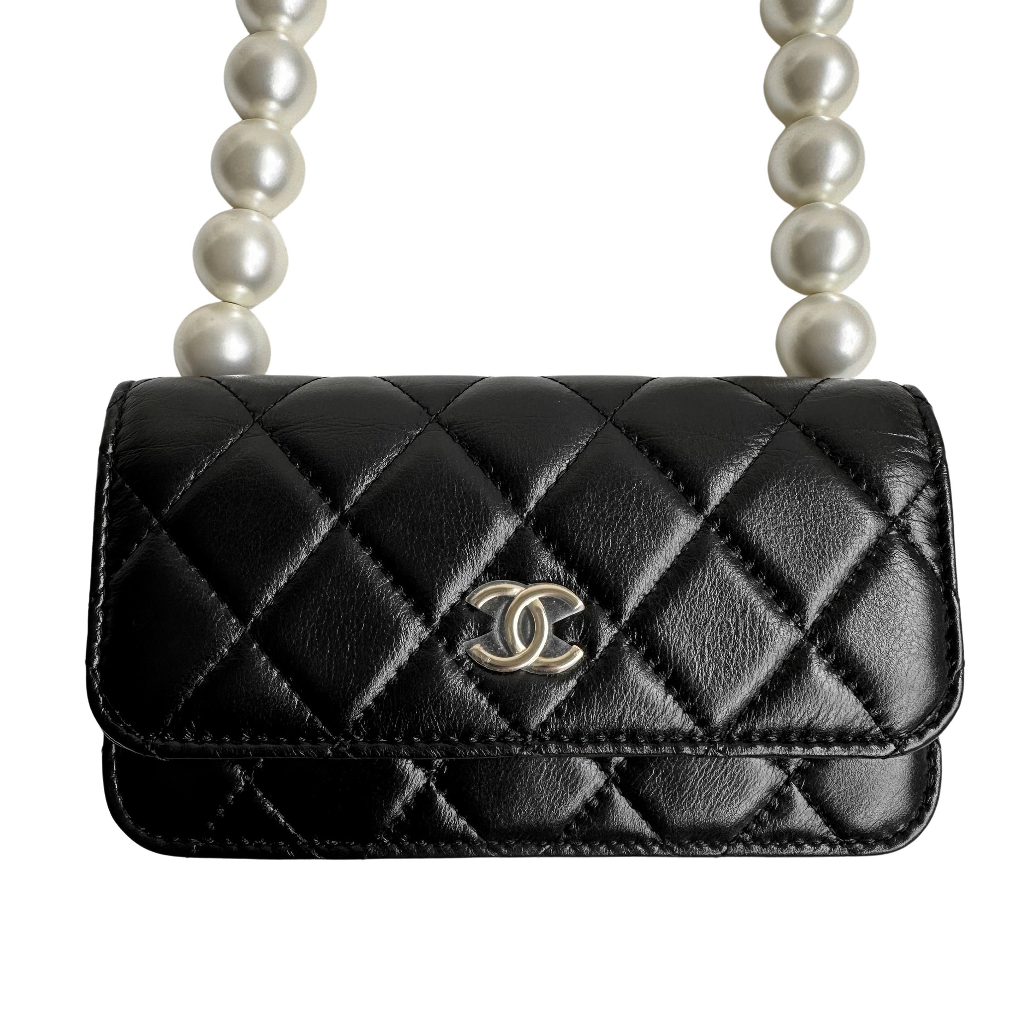Chanel Gold Quilted Lambskin Double Zip Pearl Chain Wallet  myGemma  CA   Item 123937