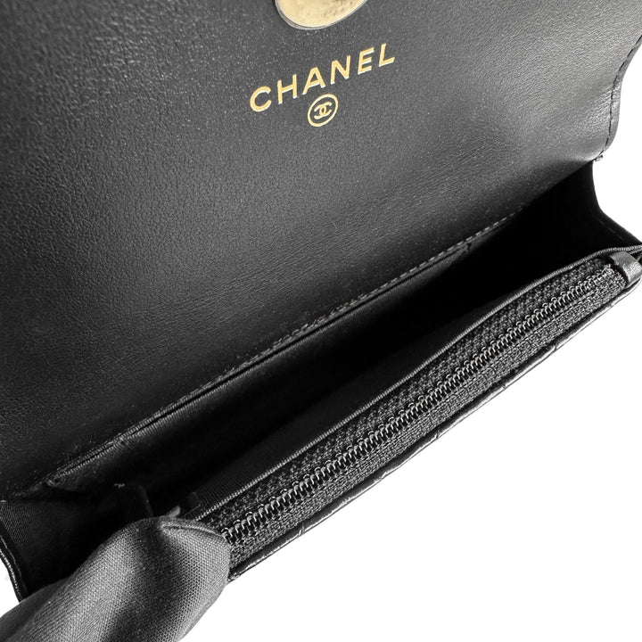 CHANEL 21C Mini Wallet On Chain WOC with Pearl Strap - Dearluxe.com