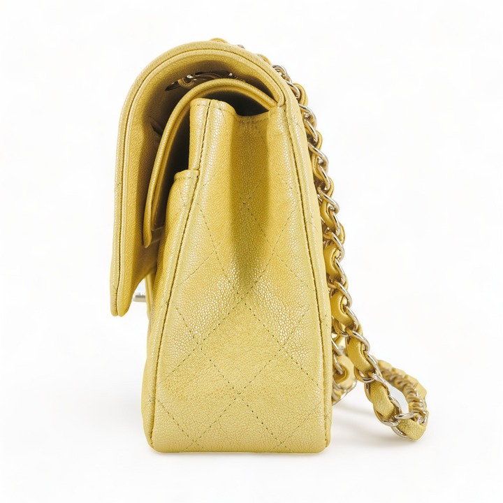 Chanel Yellow Caviar Medium Classic Double Flap Bag