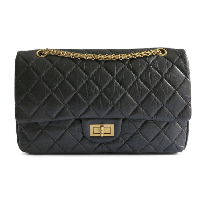 CHANEL  Aged Calfskin Quilted 2.55 Reissue 227 Flap Black – Baggio  Consignment
