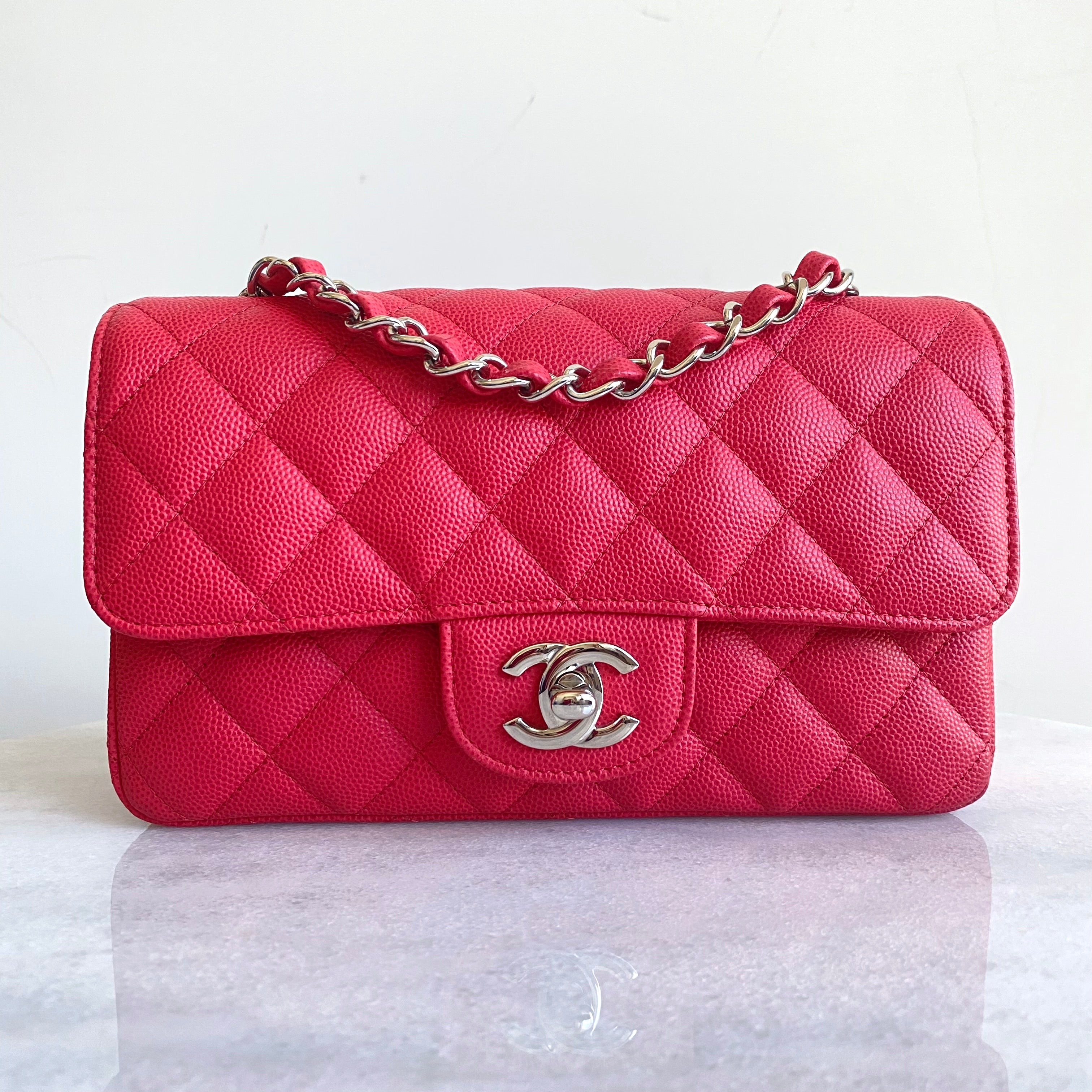 Chanel Flap Bag Grey 18C - Designer WishBags