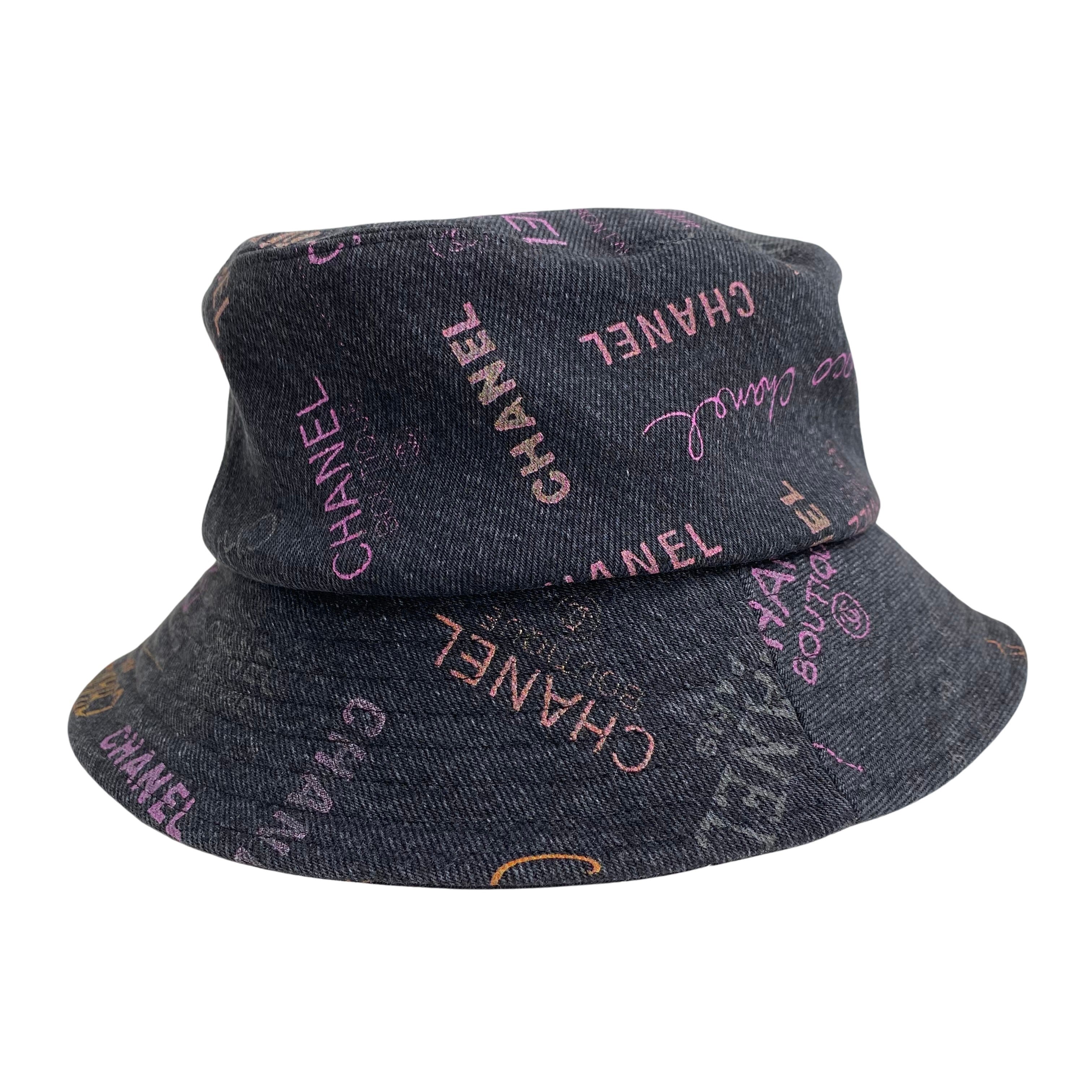 Chanel 22P Black Denim Cloche Hat | Dearluxe